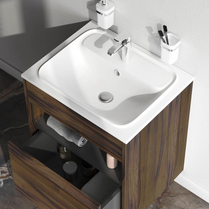 Тумба под раковину AM.PM Func 60 M8FFUX0601OF подвесная Дуб крафт