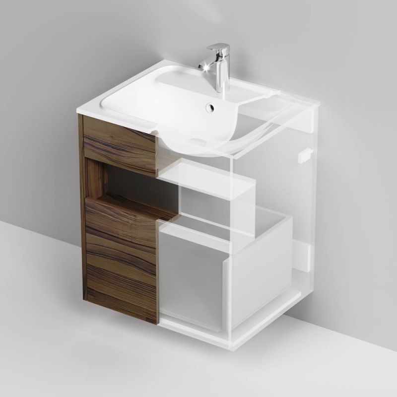 Тумба под раковину AM.PM Func 60 M8FFUX0601OF подвесная Дуб крафт