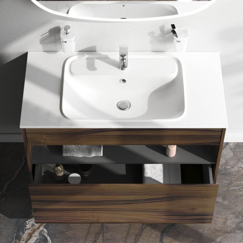 Тумба под раковину AM.PM Func 100 M8FFUX1001OF подвесная Дуб крафт