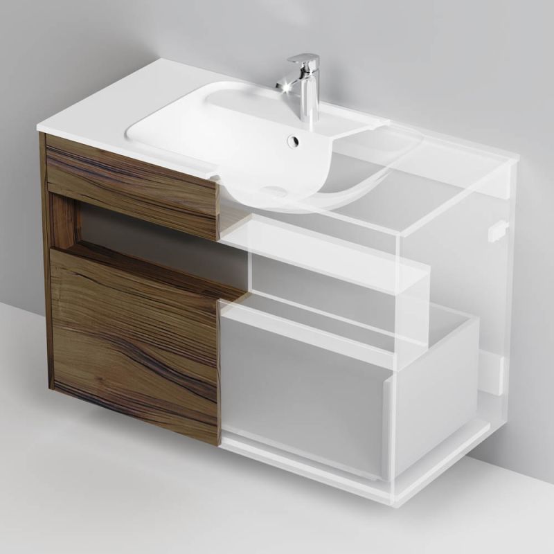 Тумба под раковину AM.PM Func 100 M8FFUX1001OF подвесная Дуб крафт