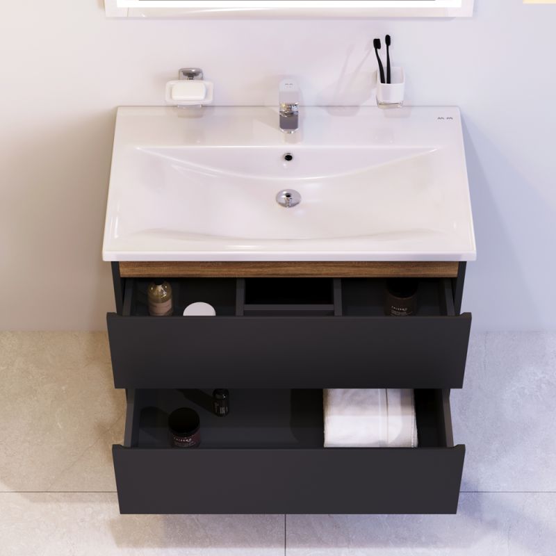 Тумба под раковину AM.PM X-Joy 80 M85AFHX0802BM подвесная Черная матовая