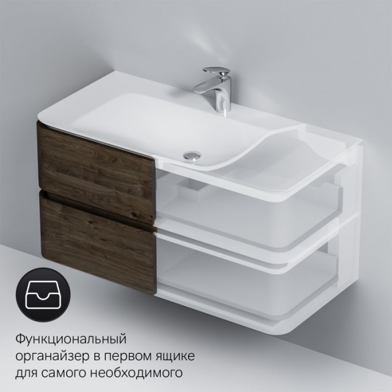 Тумба под раковину AM.PM Sensation 100 M30FHX1002TF подвесная Табачный дуб