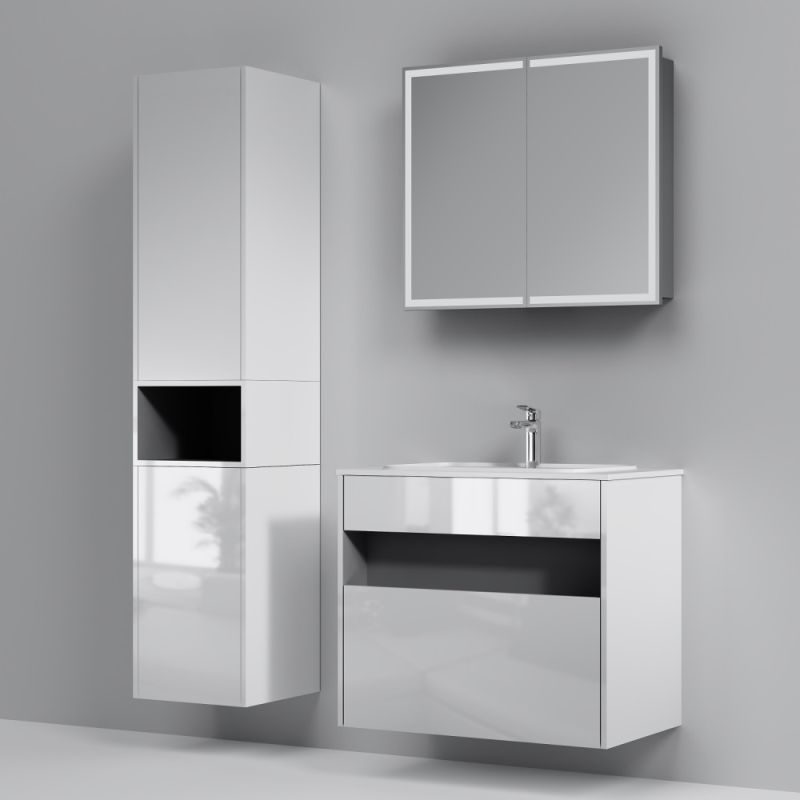 Тумба под раковину AM.PM Func 80 M8FFUX0801WG подвесная Белая глянцевая