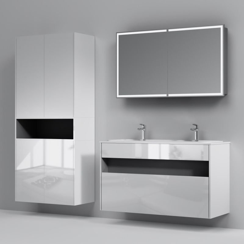 Тумба под раковину AM.PM Func 120 M8FFUX1201WG подвесная Белая глянцевая