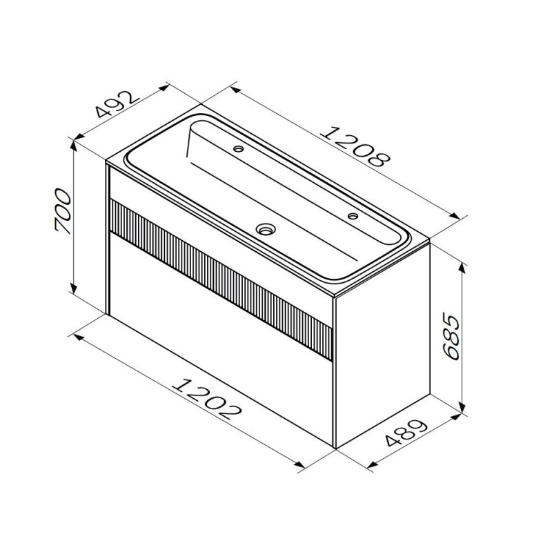 Тумба под раковину AM.PM Func 120 M8FFUX1202WM подвесная Белая матовая
