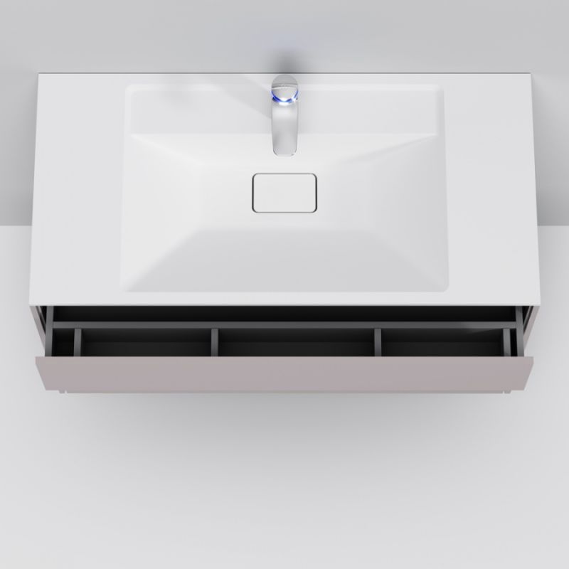 Тумба под раковину AM.PM Inspire V2.0 100 M50AFHX1003EGM подвесная Серая матовая
