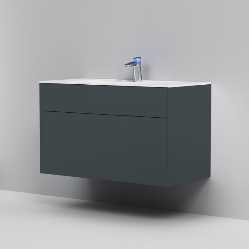 Тумба под раковину AM.PM Inspire V2.0 100 M50AFHX1003GM подвесная Графит матовая