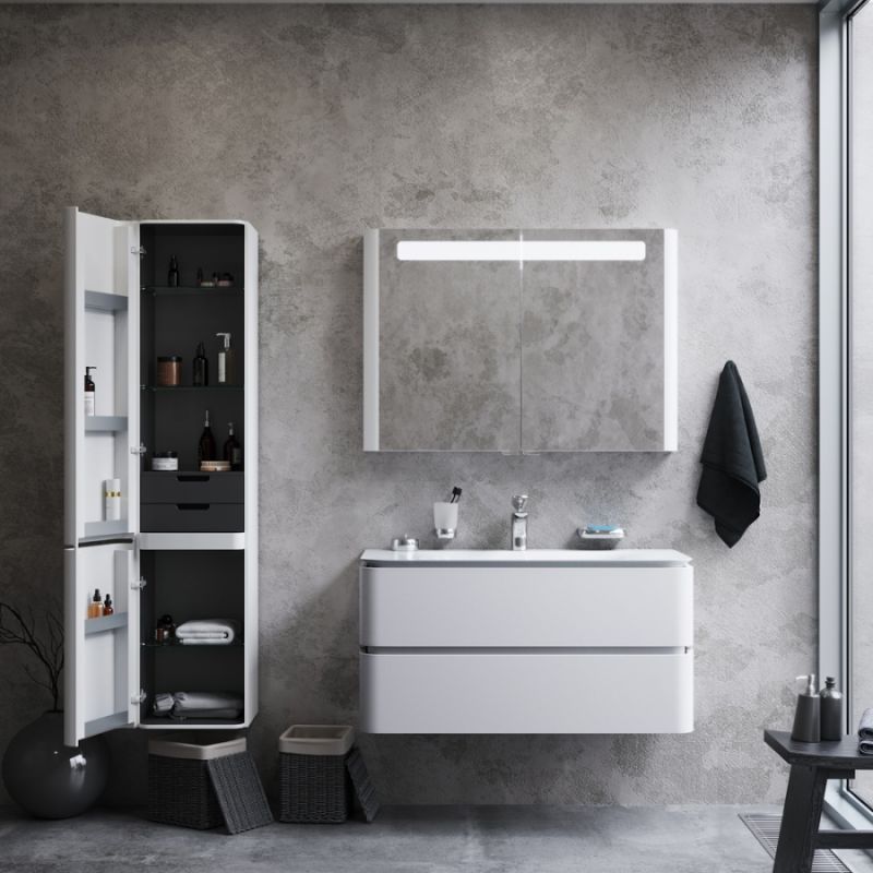 Тумба под раковину AM.PM Sensation 100 M30FHX1002WG подвесная Белая глянцевая