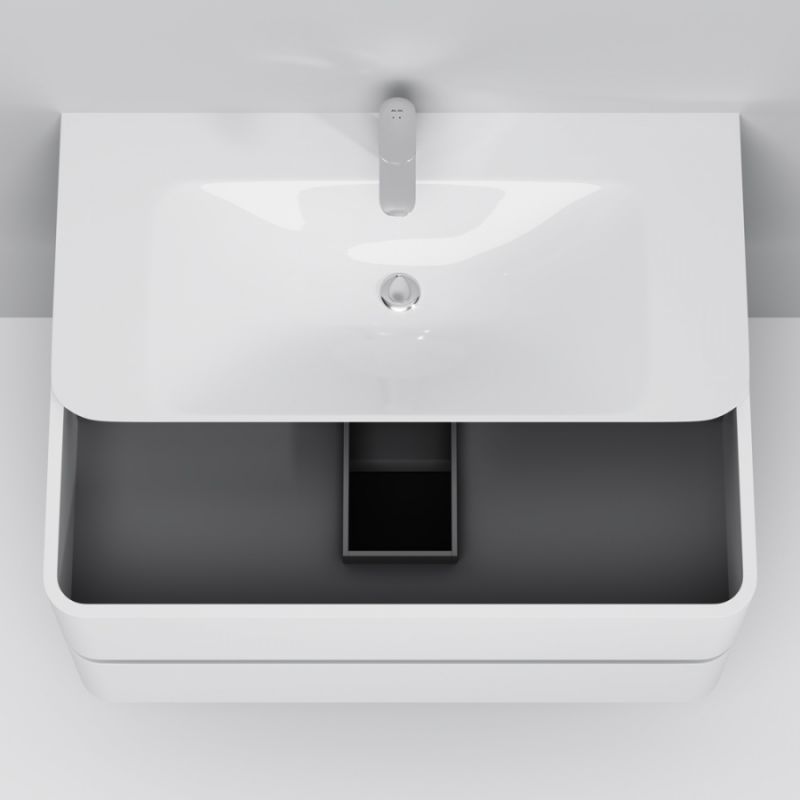 Тумба под раковину AM.PM Sensation 100 M30FHX1002WG подвесная Белая глянцевая