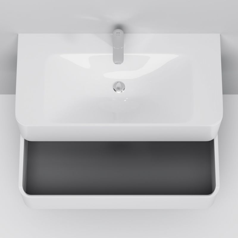 Тумба под раковину AM.PM Sensation 100 M30FHX1002WG подвесная Белая глянцевая