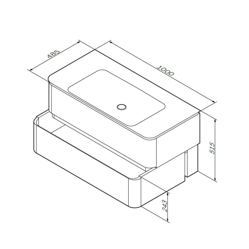 Тумба под раковину Am.Pm Sensation 100 орех