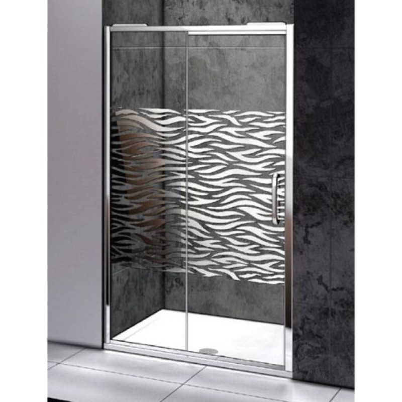 Душевая дверь в нишу Good Door Antares WTW-140-W-CH 140 х 195 см, АН00012, стекло прозрачное с рисунком Волна, хром