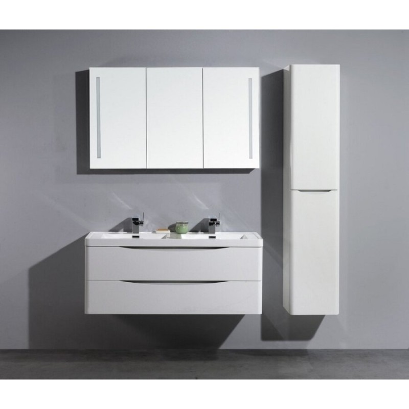 Тумба под двойную раковину BelBagno ANCONA-N-1200-2C-SO-2-BL 120 см, белый глянцевый