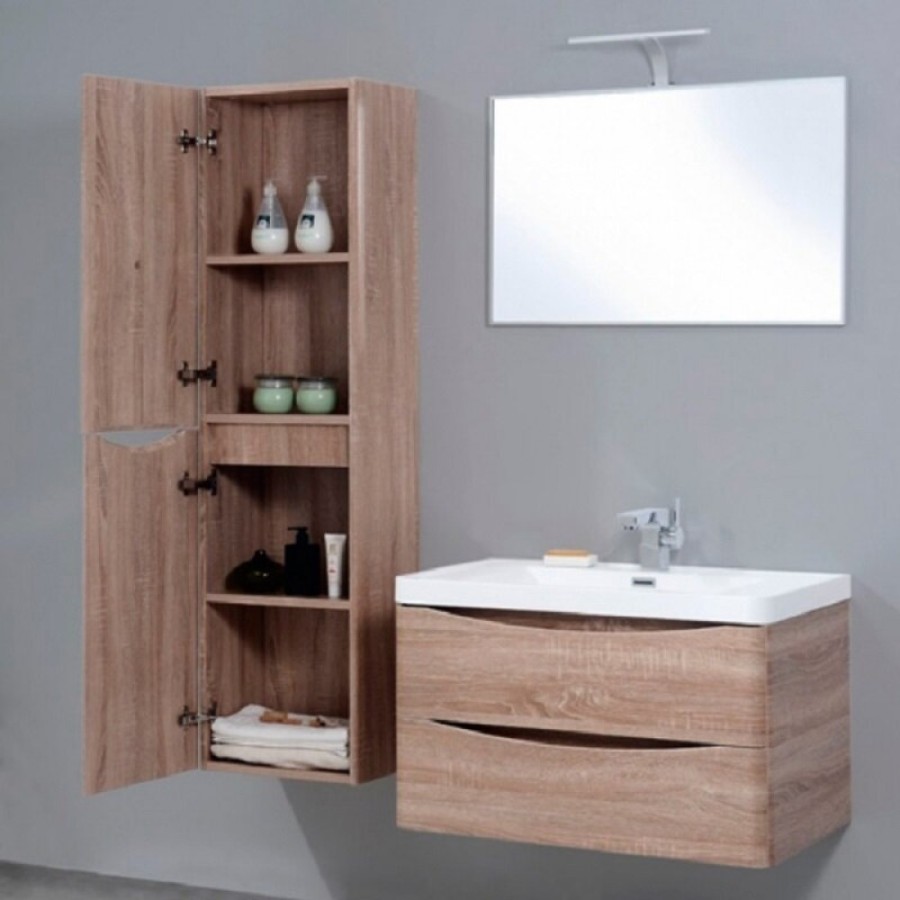 Пенал BelBagno Ancona-N-1700-2A-SC-WO-R, 35 см, подвесной, rovere bianco, правосторонний