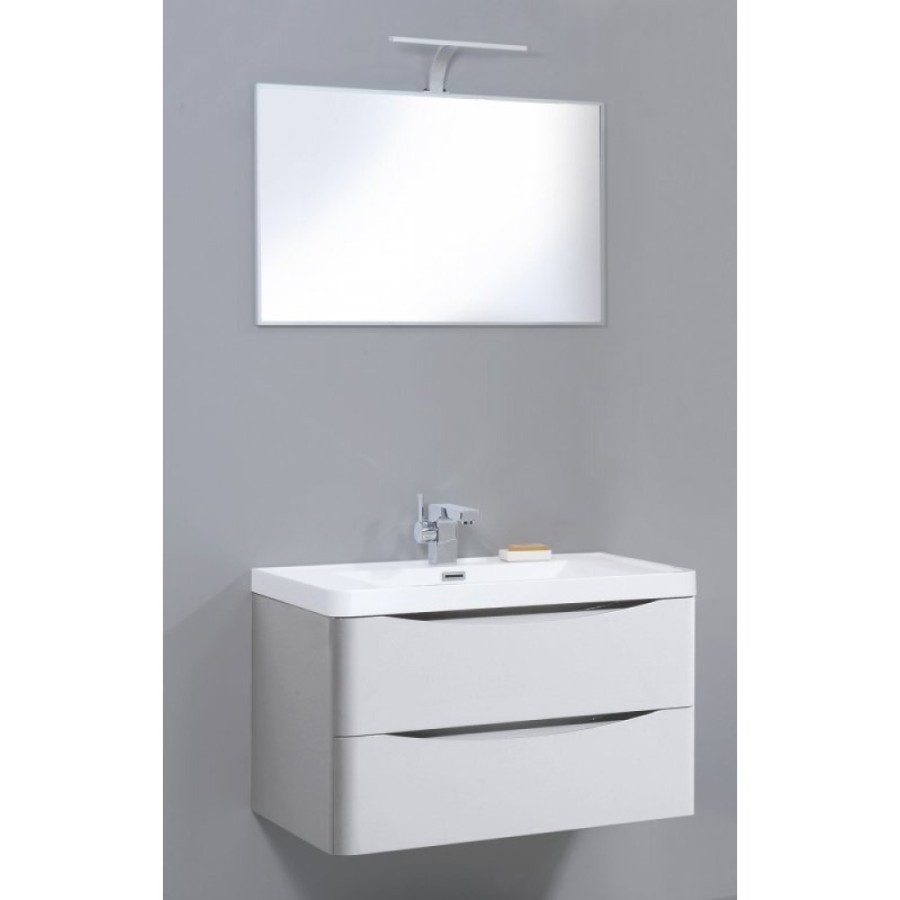 Тумба под раковину BelBagno, цвет белый глянцевый, Bianco Lucido, ANCONA-N-900-2C-SO-BL