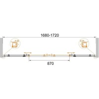 Душевая дверь Cezares Anima 170 см, стекло прозрачное, профиль хром, ANIMA-W-BF-2-170-C-Cr