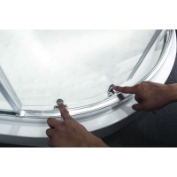 Душевой уголок Cezares ANIMA-W-R-2-90-C-Cr-IV, 90 х 90 см, стекло прозрачное Idrorepellente Vetro, профиль хром