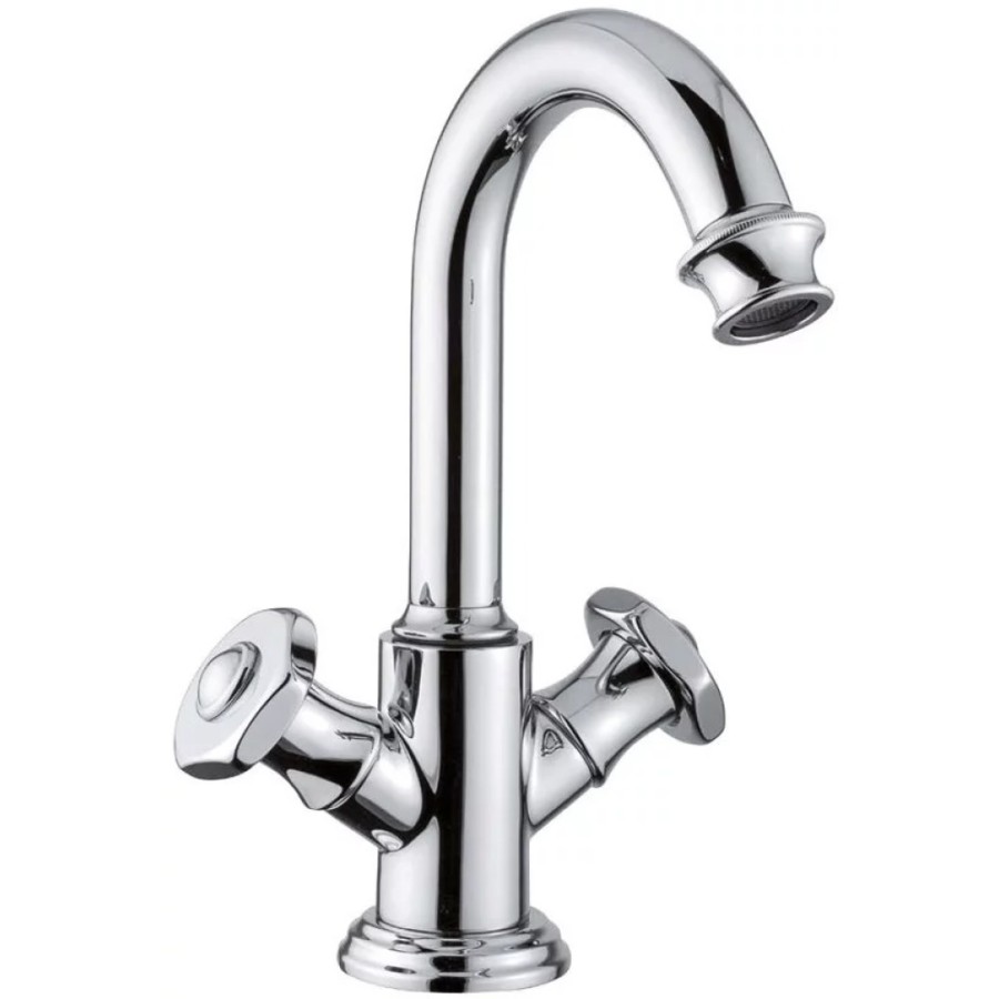 Смеситель для раковины Cezares Aphrodite-LS2-01-S1, с донным клапаном, хром, ручки хром