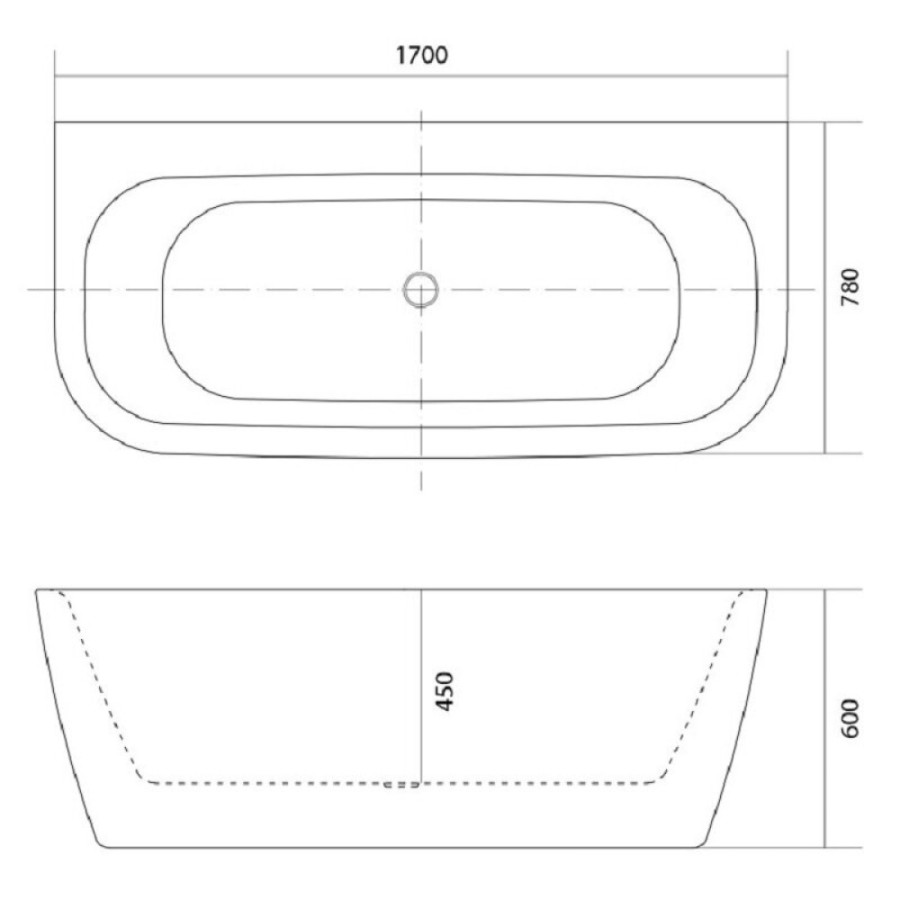 Ванна акриловая Aquatek Алтея 170 x 78 см, цвет белый глянцевый, AQ-123778
