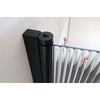 Шторка на ванну Aquatek AQ.BS.080.2BL, 80 см, стекло рифленое, профиль черный матовый
