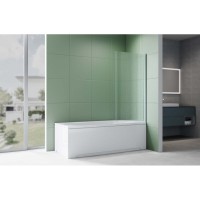 Шторка на ванну Aquatek AQ.BS.080.2CH, 80 см, стекло рифленое, профиль хром