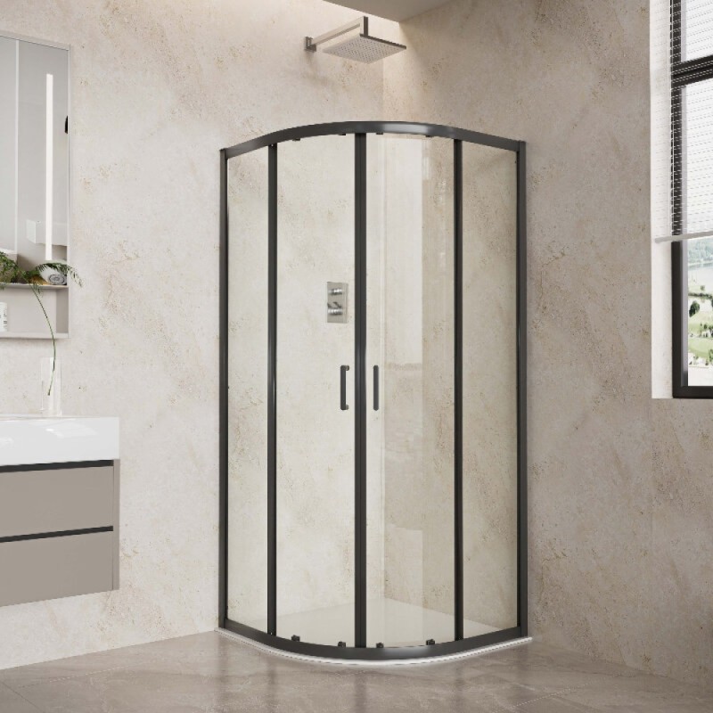 Душевой уголок Aquatek AQ.RO.090.1BL, 90 x 90 см, стекло прозрачное, профиль черный матовый