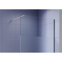 Душевая стенка Aquatek Walk in AQ.WI.090.3CH, 90 см, стекло матовая полоса, профиль хром