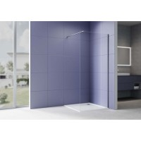 Душевая стенка Aquatek Walk in AQ.WI.100.1GM, 100 см, стекло прозрачное, профиль вороненая сталь, gunmetal