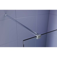 Душевая стенка Aquatek Walk in AQ.WI.120.3CH, 120 см, стекло матовая полоса, профиль хром