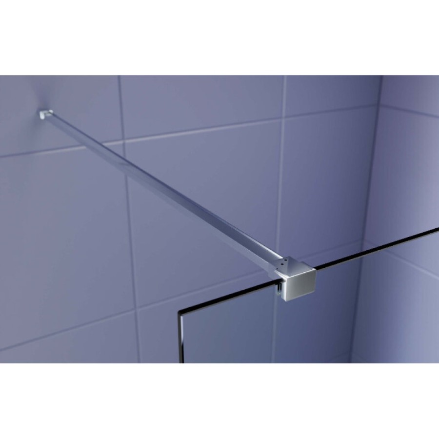 Душевая стенка Aquatek Walk in AQ.WI.120.3CH, 120 см, стекло матовая полоса, профиль хром