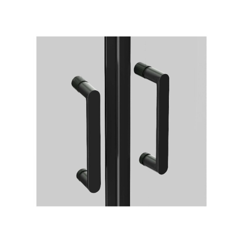 Душевая стенка Aquatek Walk in AQ.WISL.120.1BL, 120 см, стекло прозрачное, профиль черный матовый