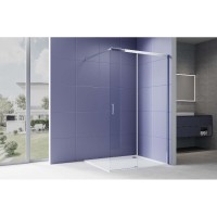 Душевая стенка Aquatek Walk in AQ.WISL.120.1CH, 120 см, стекло прозрачное, профиль хром