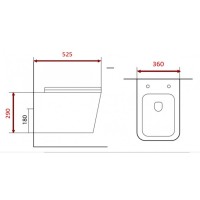 Подвесной безободковый унитаз Aquatek Либра AQ0530N-00 New, крышка микролифт, белый