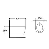 Биде подвесное Aquatek Европа AQ1006-00, белый