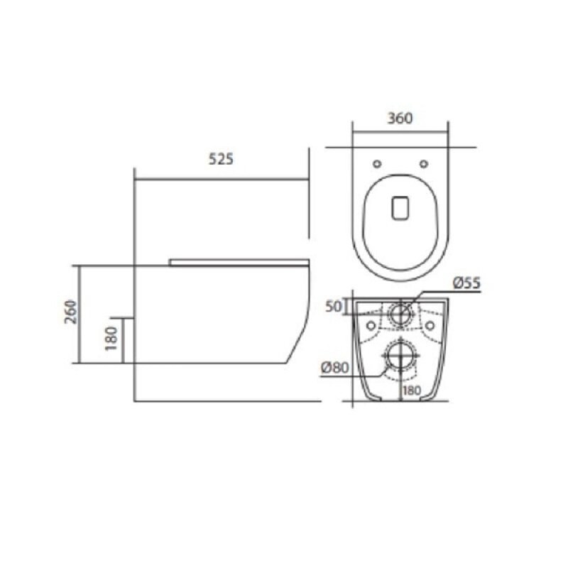 Унитаз Aquatek Европа AQ1106L-00 безободковый, с тонким сиденьем soft close, белый