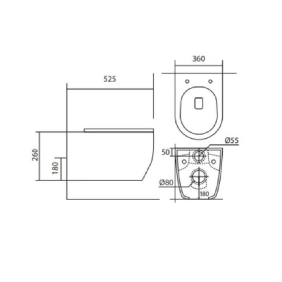 Унитаз Aquatek Европа AQ1106L-00 безободковый, с тонким сиденьем soft close, белый