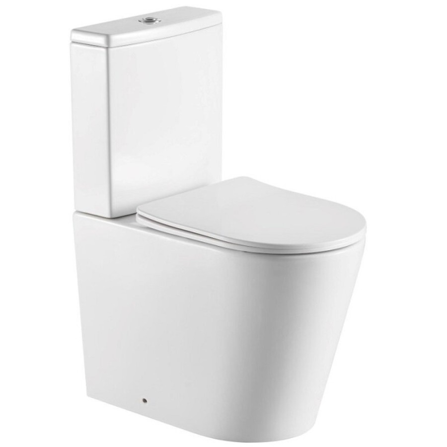 Унитаз-компакт Aquatek Оберон AQ1273S-00 с сиденьем Soft Close, белый
