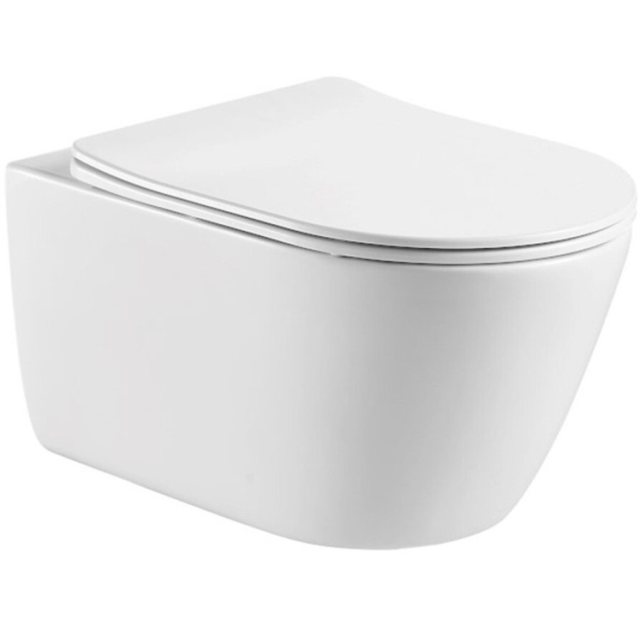 Подвесной унитаз Aquatek Оберон с сиденьем Soft Close, белый, AQ1363W-00