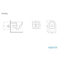 Унитаз подвесной Aquatek Таурус AQ1580T-00, безободковый, сиденье микролифт, белый