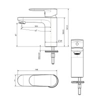 Смеситель для раковины Aquatek Ника, AQ1810CR, хром