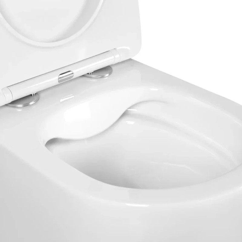 Унитаз подвесной Aquatek Европа AQ1900-00 безободковый с сиденьем Soft Close, белый