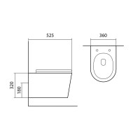 Унитаз подвесной Aquatek Вега AQ1905-00 безободковый с сиденьем Soft Close, белый