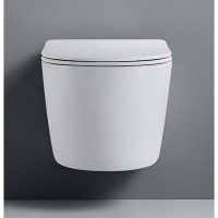 Подвесной унитаз Aquatek Либерти AQ1999T-00, безободковый, смыв Торнадо, сиденье микролифт, белый