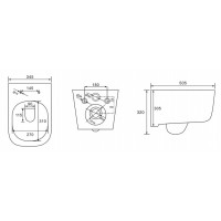 Подвесной унитаз Aquatek Дива AQ2012B-00, безободковый, с функцией биде, сиденье микролифт, белый