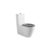 Унитаз-компакт Aquatek AQ2213-00, безободковый, с сиденьем, для людей с ограниченными возможностями, белый