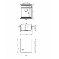 Кухонная мойка Abber Quarz AQ2901S, 46 см, кварцевый композит, песочный