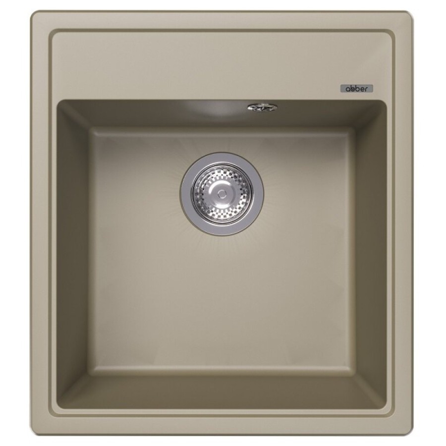 Кухонная мойка Abber Quarz AQ2901S, 46 см, кварцевый композит, песочный