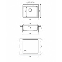 Кухонная мойка Abber Quarz AQ2902G, 60 см, кварцевый композит, серый