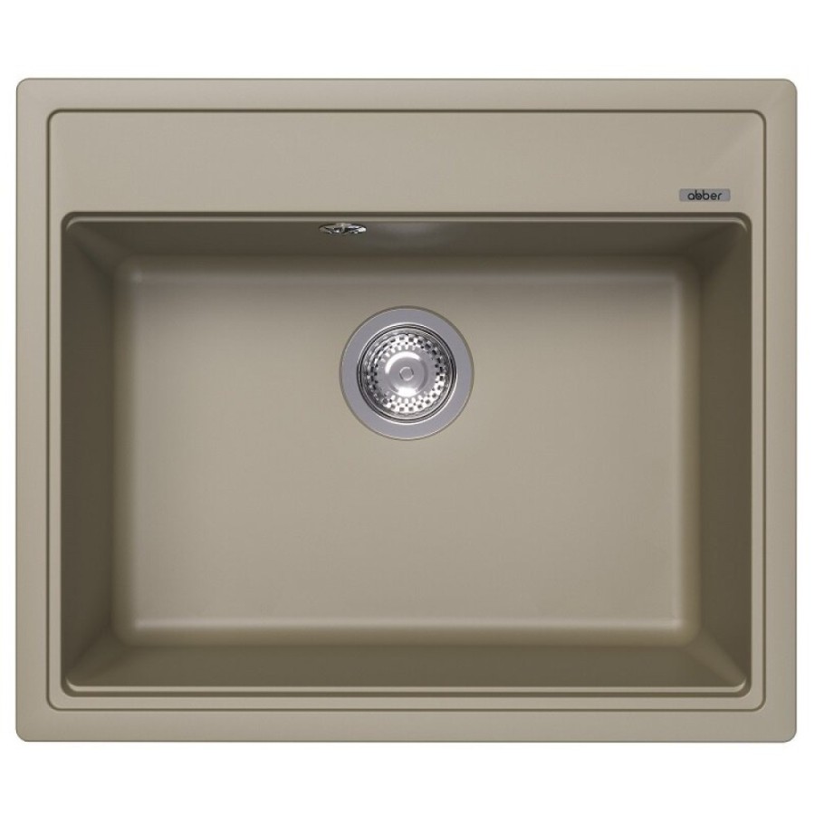 Кухонная мойка Abber Quarz AQ2902S, 60 см, кварцевый композит, песочный