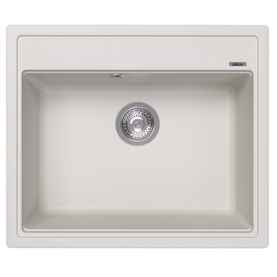 Кухонная мойка Abber Quarz AQ2902W, 60 см, кварцевый композит, белый матовый